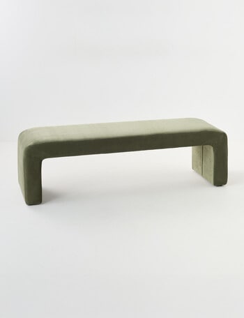 LUCA Samara Bench Long, Deluxe Velvet Olive product photo