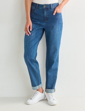 Denim Republic Boyfriend Jean, Dark Wash product photo