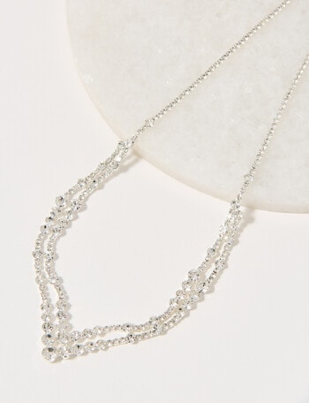 Harlow Sparkle Stone V Necklace, Silver Tone product photo