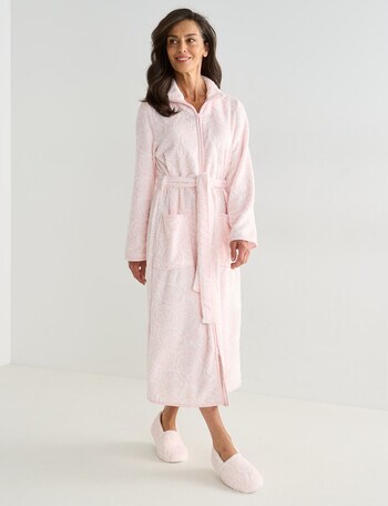 Ruby & Bloom Rose Zip Robe, Pink, 10-20 product photo