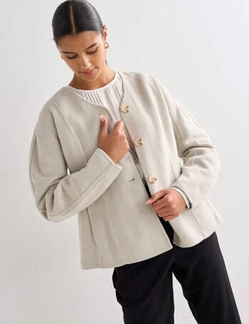 State of play Nessa Wool Blend Blazer, Taupe product photo
