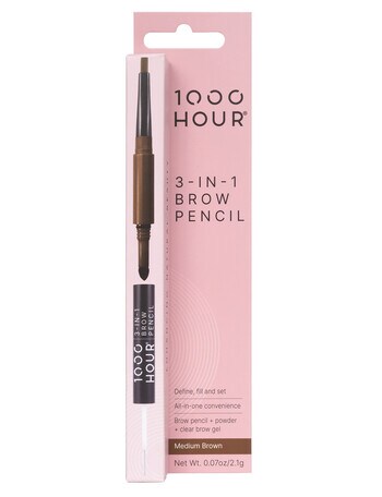 1000HR 3-in-1 Brow Pencil Medium Brown, 2.1g product photo