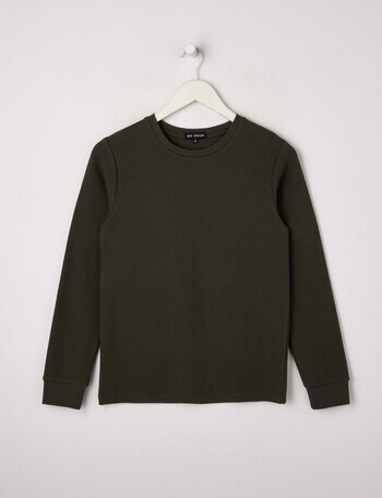 No Issue Waffle Long Sleeve Tee, Charcoal product photo