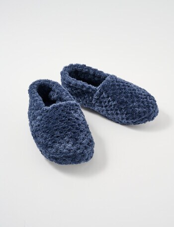 Whistle Sleep Basket Weave Luxe Slipper, Graphite product photo