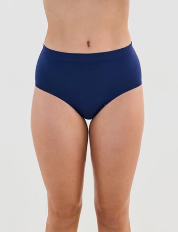 Bendon Seamless Soft Full Brief, Medieval Blue, S-2XL product photo