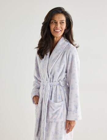 Ruby & Bloom Floral Robe, Blue product photo