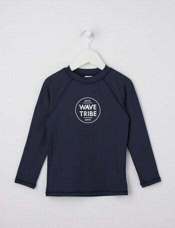 Wavetribe Long Sleeve Rash Top, Navy product photo