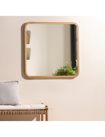M&Co Turner Square Wall Mirror, Natural product photo