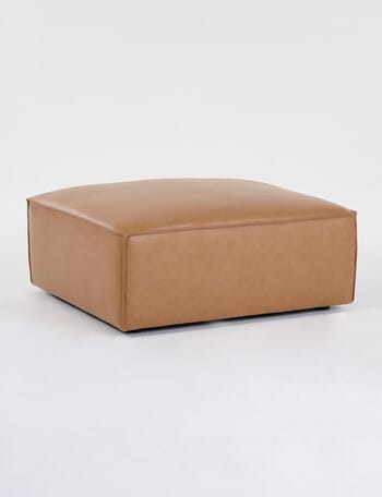 Marcello&Co Loft Leather Modular Ottoman, Caramel product photo