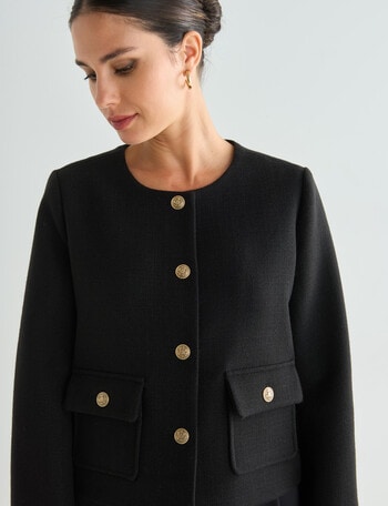 Whistle Long Sleeve Lady Jacket, Black product photo