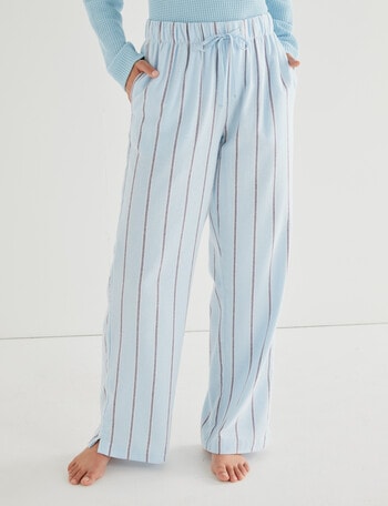 Mineral Sleep Stripe Flannel PJ Pant, Blue product photo