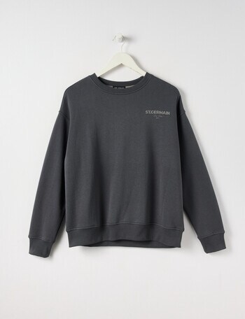 No Issue St Germain Oversized Crew Sweatshirt, Smoke product photo
