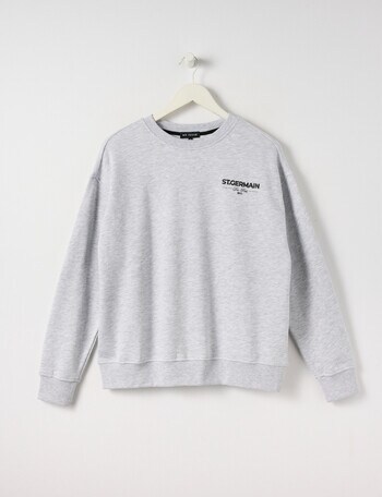 No Issue St Germain Oversized Crew Sweatshirt, Grey Marle product photo