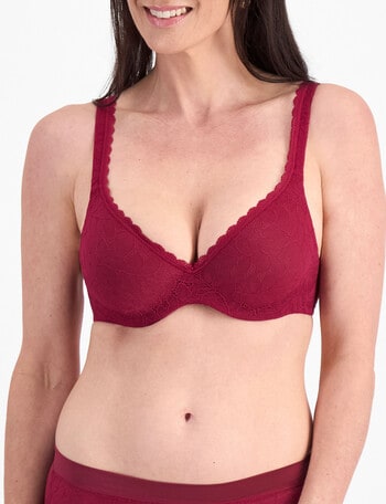 Berlei Barely There, Lace Tshirt Bra, Bearing Hearts, A-E product photo