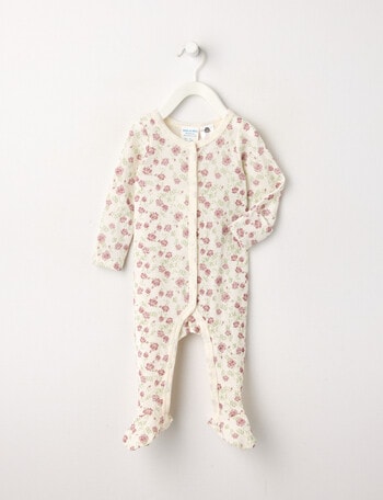 Milly & Milo Flower Merino Sleepsuit, Lilac product photo