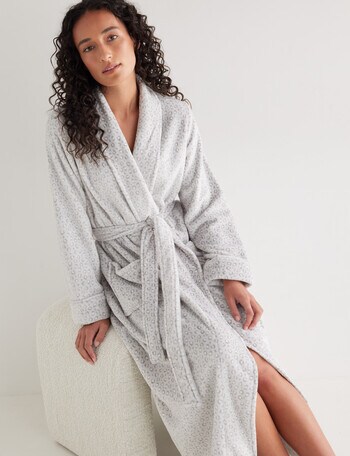 Zest Sleep Fleece Robe, Grey Animal product photo