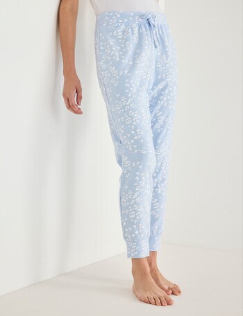Zest Sleep Animal Print Fleece Jogger, Blue Marle, 8-18 product photo