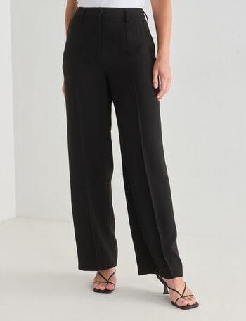 Oliver Black Wide Leg Regular Length Pant, Black product photo