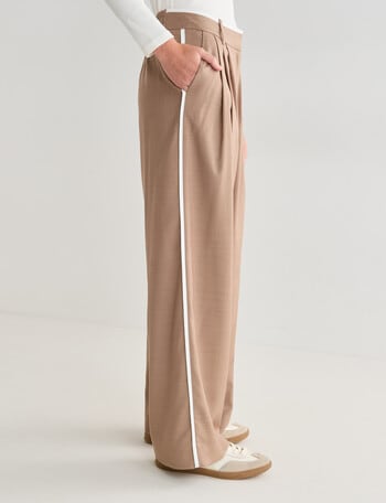 Mineral Pepper Sporty Suit Pant, Taupe product photo