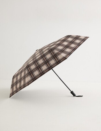 Xcesri Check Printed Umbrella, Brown product photo