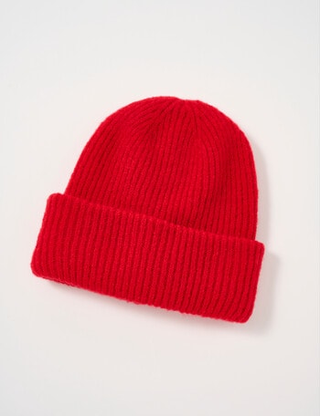Boston + Bailey Rib Beanie, Crimson product photo