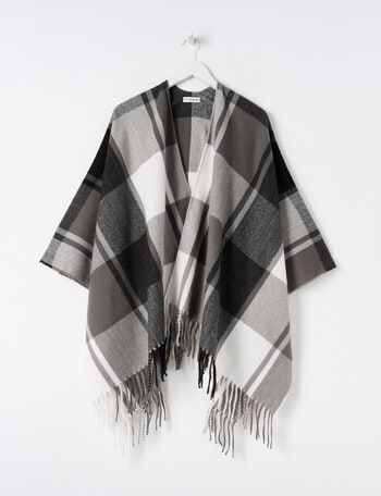 Boston + Bailey Check Wrap, Black & Ivory product photo