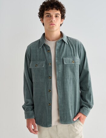 Tarnish Corduroy Overshirt, Sage product photo