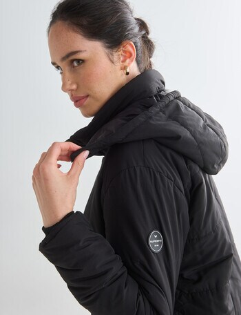 Superfit Removable Hood Puffer Jacket, Black product photo