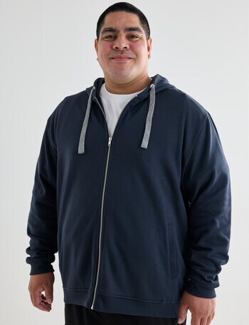Chisel King Size Zip Thru Hoodie, Navy product photo