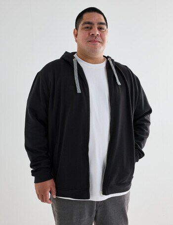Chisel King Size Zip Thru Hoodie, Black product photo