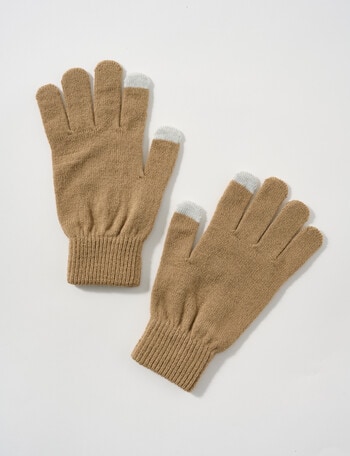 No Issue Contrast Finger Glove, Stone, 8-16 product photo