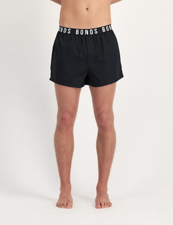 Bonds Woven Cotton Boxer Short, Black product photo