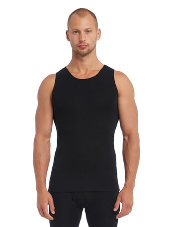 Superfit Merino Rib Singlet, Black product photo