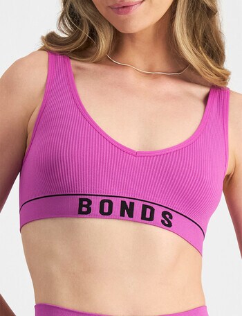 Bonds Retro Rib Deep V Bra, Sequin, 8-20 product photo