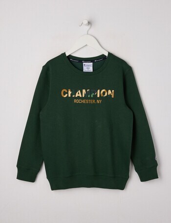 Champion Graphic Camo Sweat, Dark Green product photo
