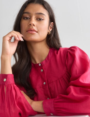 State of play Alette Panelled Blouse, Magenta product photo