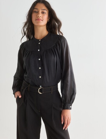 State of play Alette Panelled Blouse, Black product photo