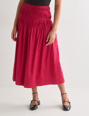 State of play Morgana Midi Skirt, Magenta product photo