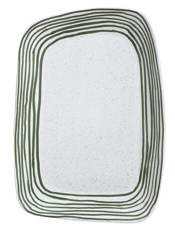 Robert Gordon Mediterranean Striped Platter, 38cm, Green product photo