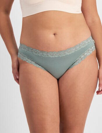 Jockey Woman Paris Cotton Bikini Brief, 2-Pack, Stripe & Ceramic, 8-16 product photo