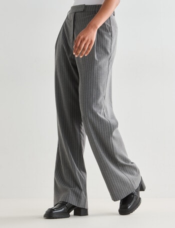 Whistle Pinstripe Man Style Pant, Charcoal product photo