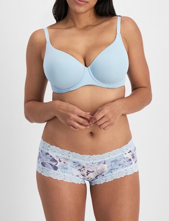 Jockey Woman Paris Cotton Boyleg Brief, Blue In Bloom product photo