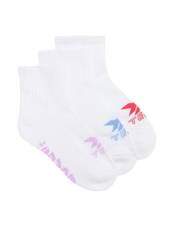 Bonds X Temp Quarter Crew Sock, 3-Pack, White?, 2-10+ product photo