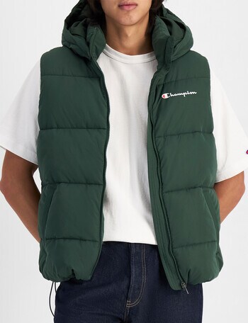 Champion Rochester Puffer Vest, Dark Green product photo