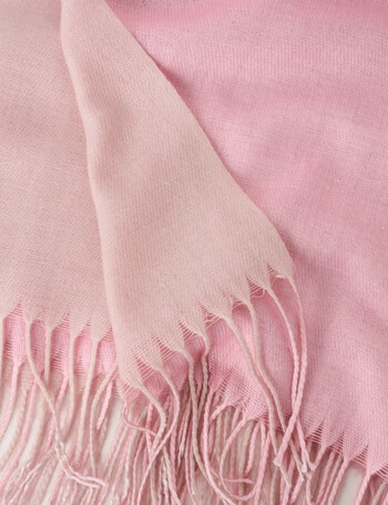 Boston + Bailey Two-Tone Tassel Scarf, Mushroom & Blush product photo