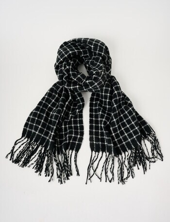 Boston + Bailey Small Check Blanket Scarf, Black product photo