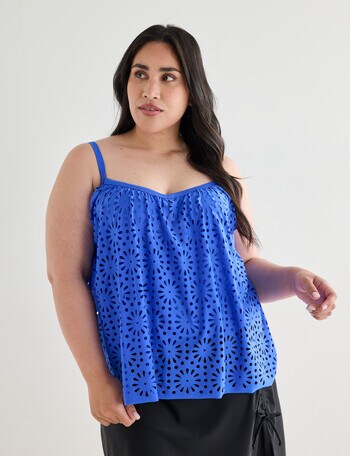 Zest Resort Curve Lazer Cut Tankini, Cobalt product photo