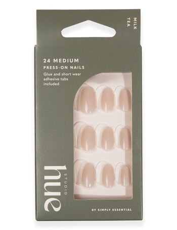 Studio Hue Press-on Nails Medium, Oval Milk Tea product photo