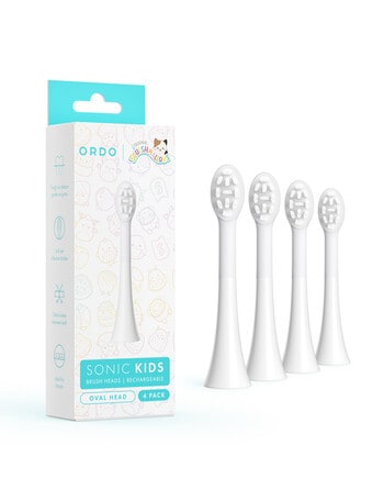 Ordo Kids Squish Brush Heads, 4-Pack, White product photo
