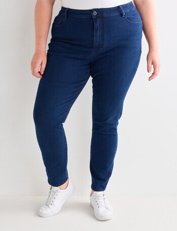 Denim Republic Curve Skinny Jean, Ink Blue Rinse product photo